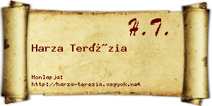 Harza Terézia névjegykártya